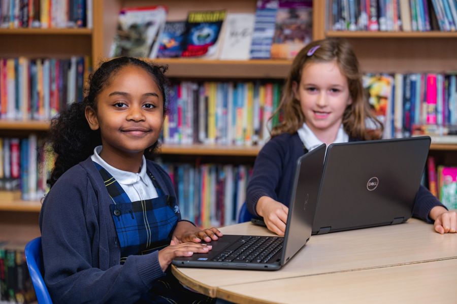 Students on laptops